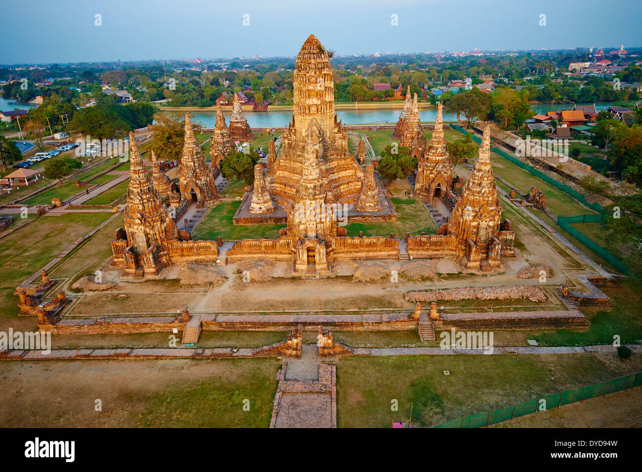La Thaïlande, Ayutthaya, Ayutthaya Historical Park, Wat Chai Wattanaram Banque D'Images