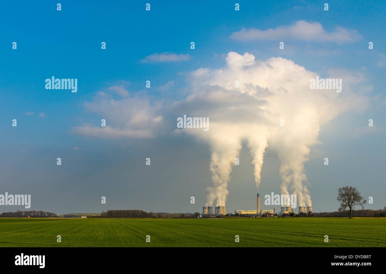 Drax Power Station est la plus grande et plus efficace thermique au charbon au Royaume-Uni. Banque D'Images