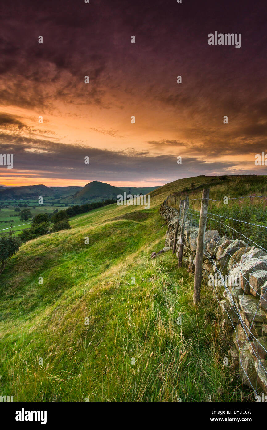 Vue de la colline de Chrome et Parkhouse Hill de Hollinsclough. Banque D'Images