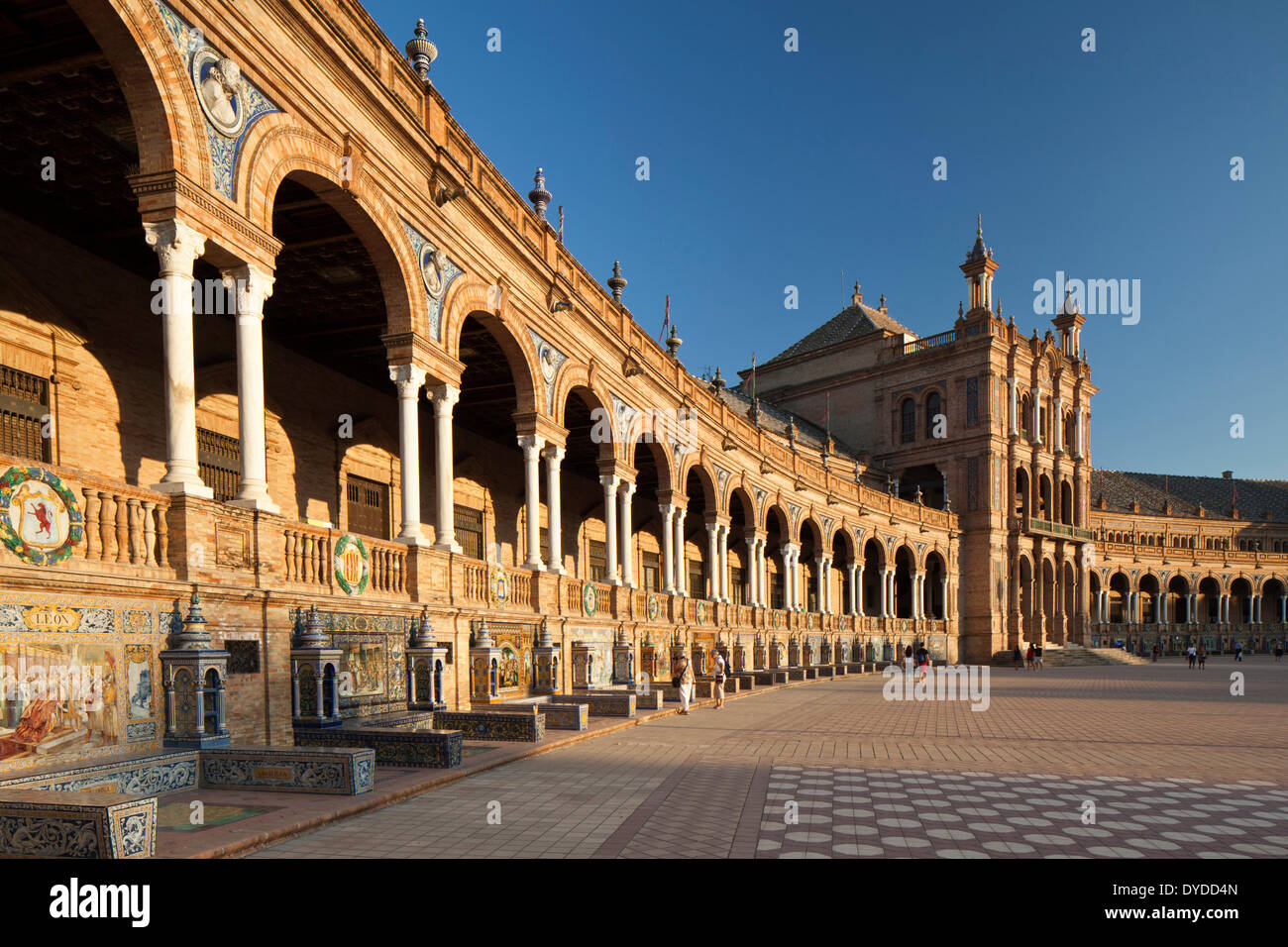 Plaza de Espana au crépuscule. Banque D'Images