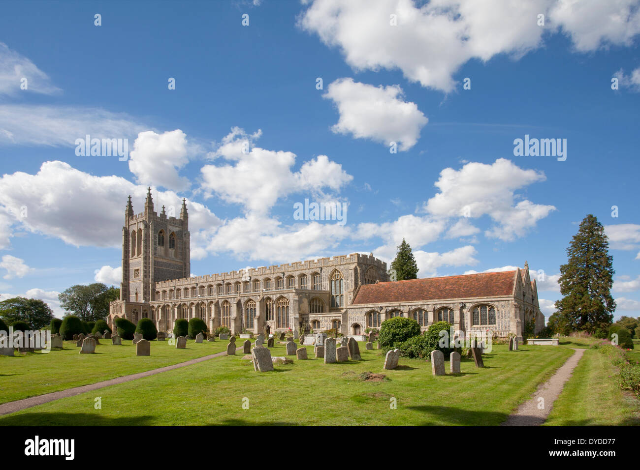L'église Holy Trinity à long Melford dans le Suffolk. Banque D'Images