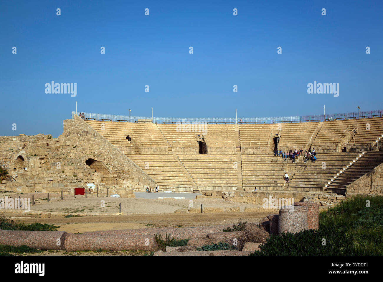 L'amphithéâtre romain, Césarée, en Israël. Banque D'Images
