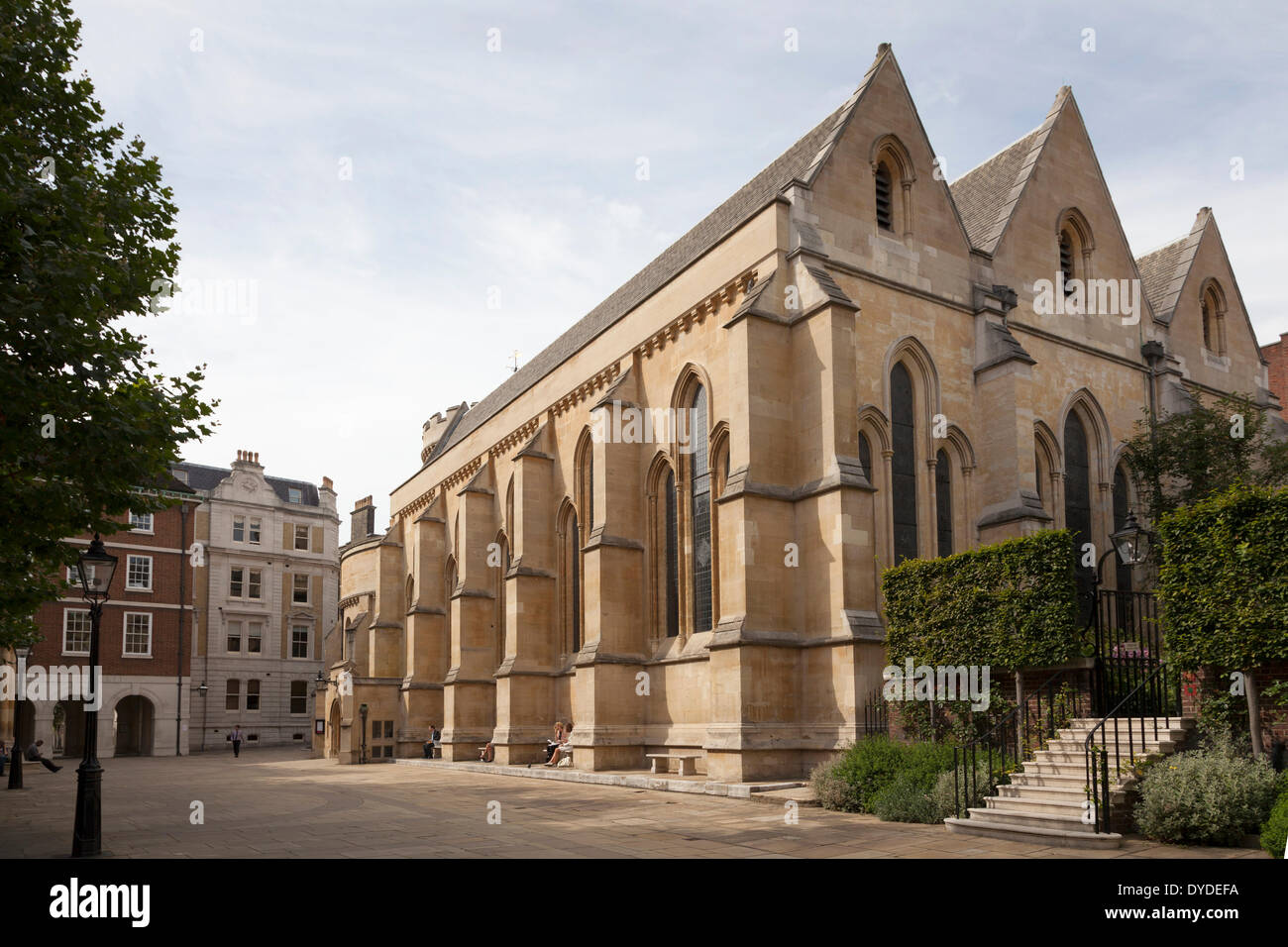 L'extérieur de l'église du Temple à Londres. Banque D'Images