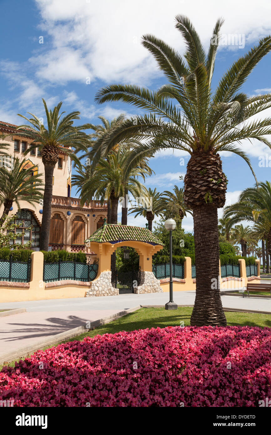 Xalet Bonet la fin de l'architecture moderniste à Salou en Espagne qui a été construit par Ciriac Bonet. Banque D'Images