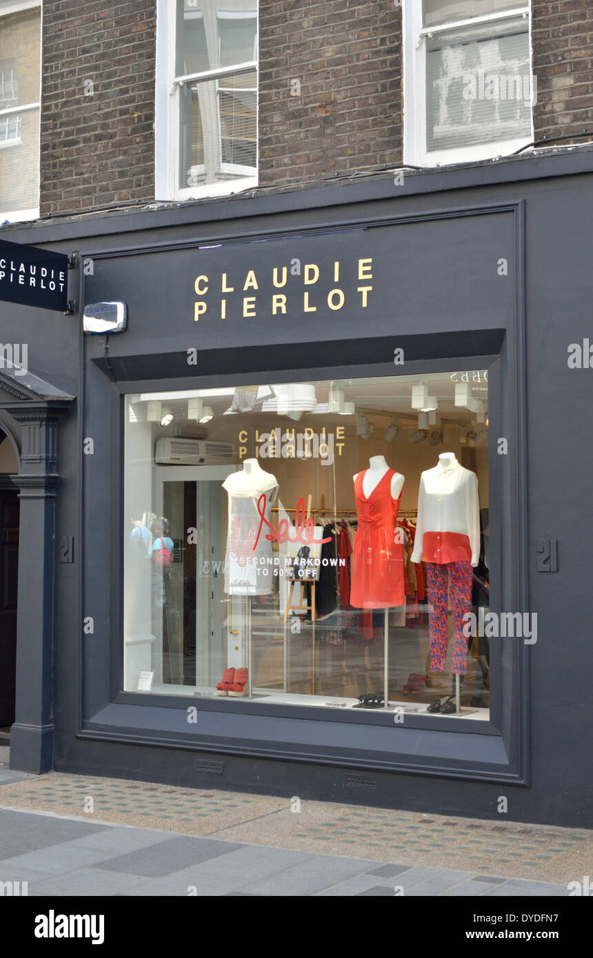 Claudie Pierlot fashion store dans South Molton Street. Banque D'Images