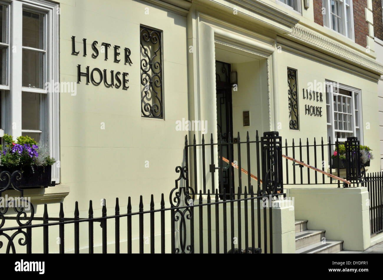 Clinique dentaire privée Maison Lister dans Wimpole Street. Banque D'Images