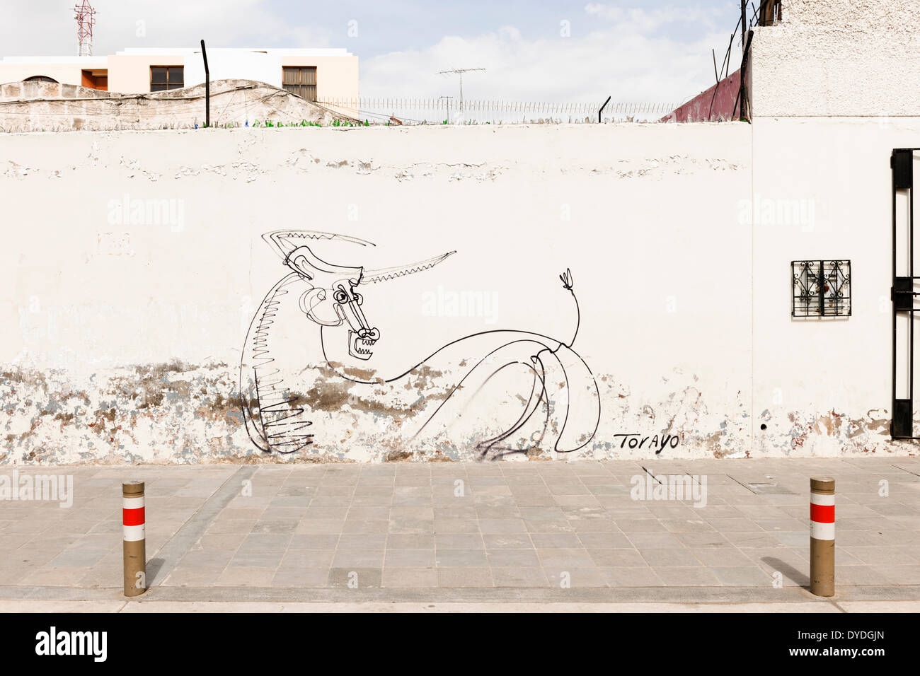 Street Art Par Torayo dans Arequipa. Banque D'Images