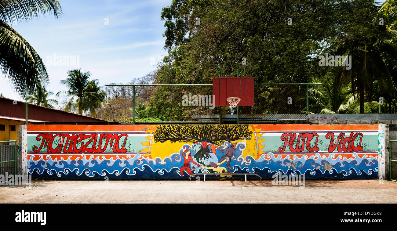 Street art à Montezuma au Costa Rica. Banque D'Images