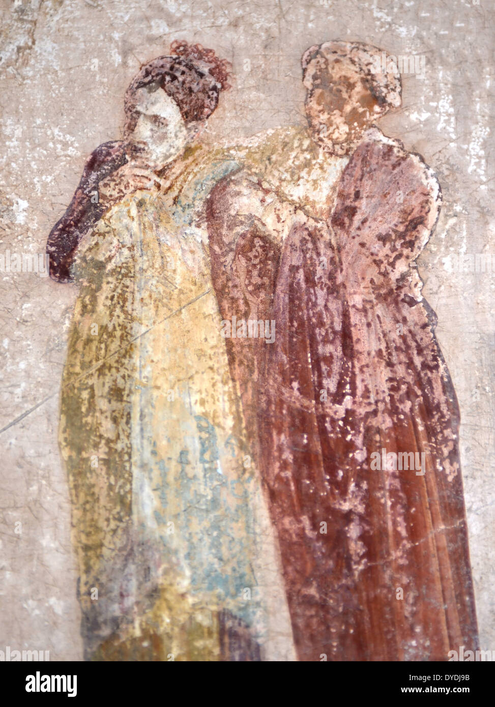 Italie Europe Rome antique fresque plâtre peinture peintre artiste art artisanat style illusion mur intérieur, accueil Banque D'Images