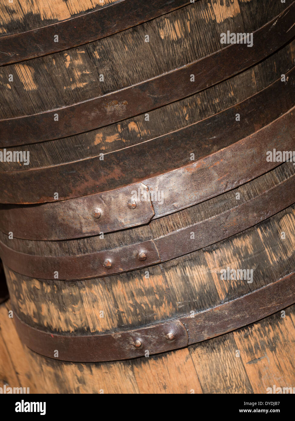 Whisky de barils en bois Banque D'Images