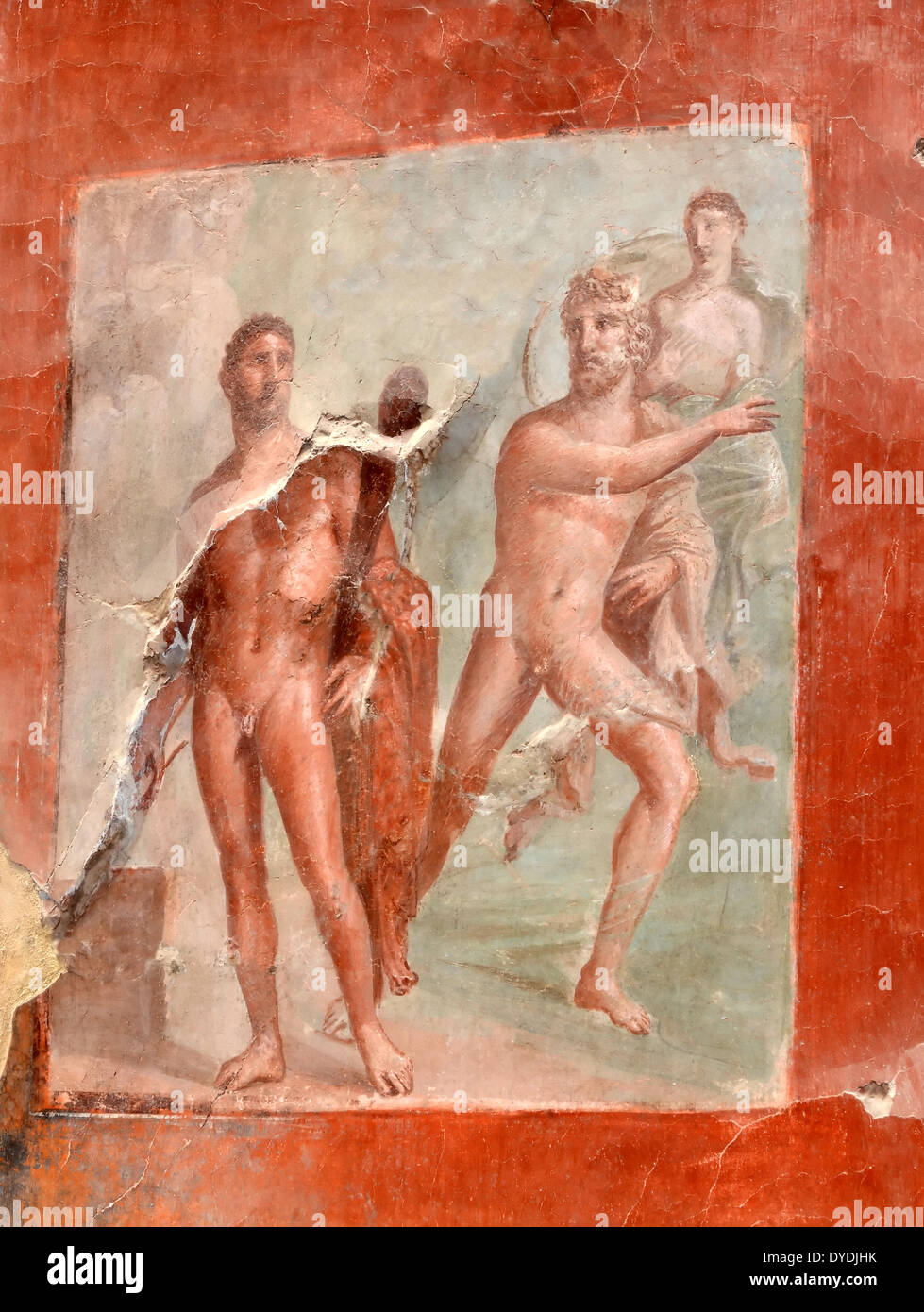 Rome Italie Europe Rome antique fresque plâtre peinture peintre artiste art artisanat style illusion mur accueil dom Banque D'Images