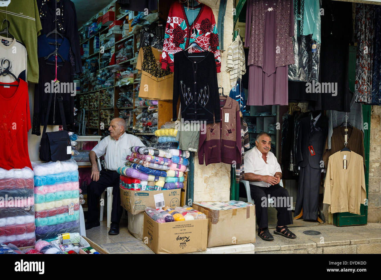Le marché à Nazareth, Galilée, Israël. Banque D'Images