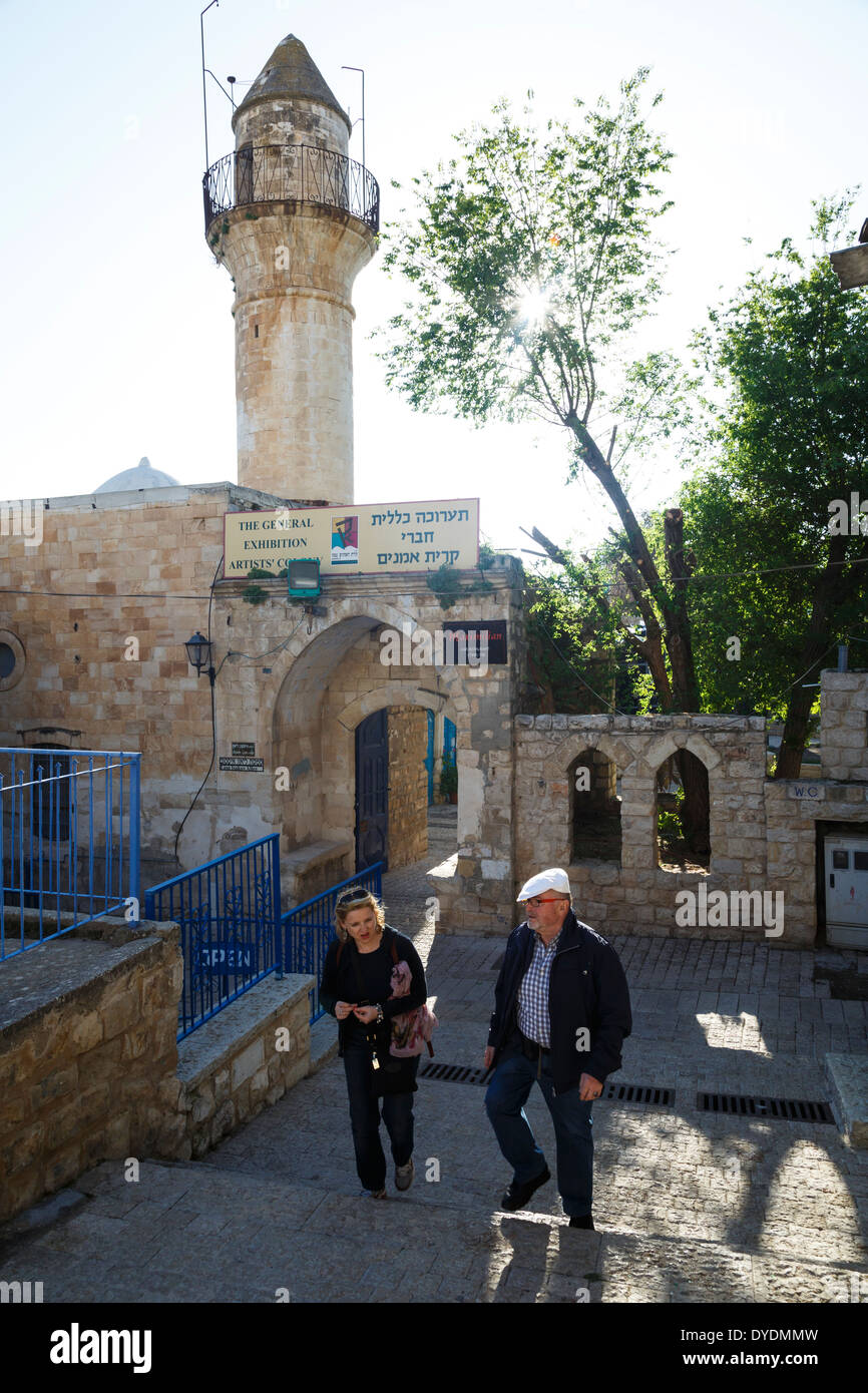 Vieille ville de Safed, Galilée, Israël. Banque D'Images