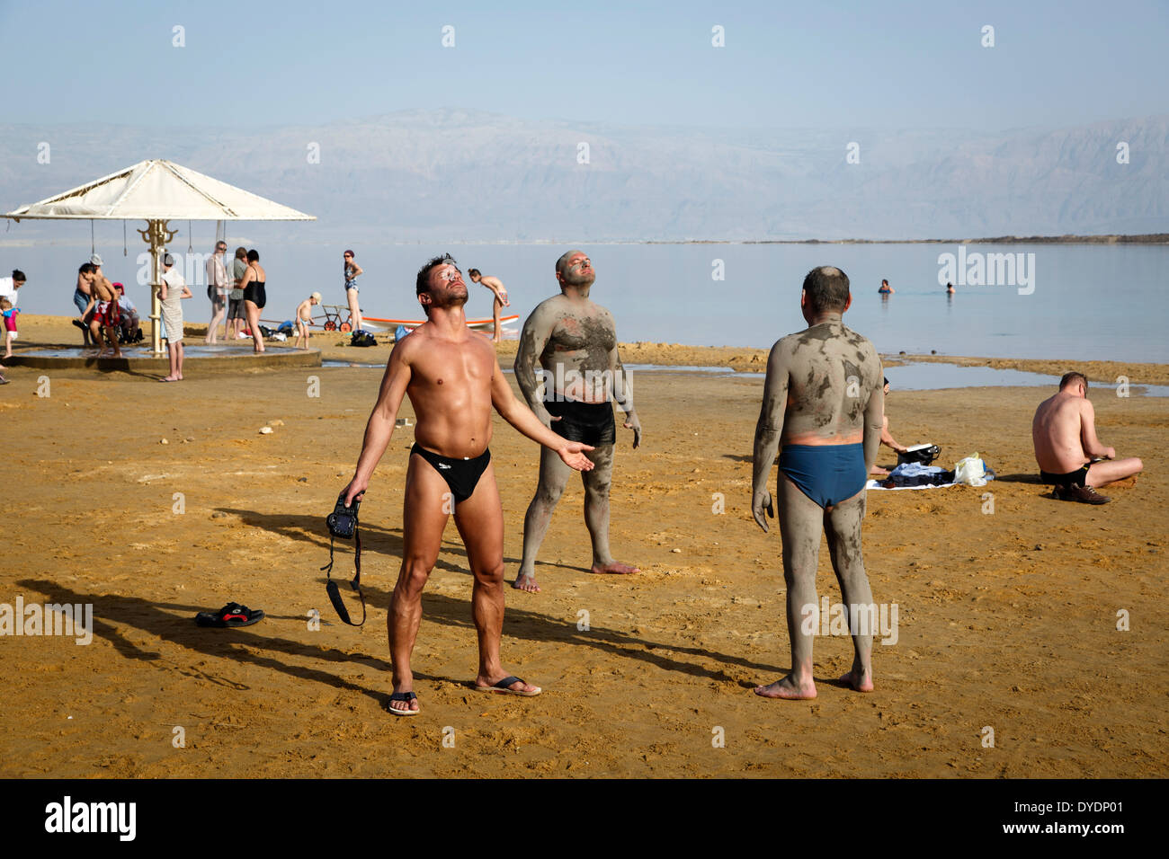 Mer Morte, en Israël. Banque D'Images