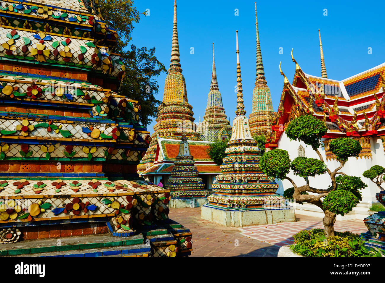 Thaïlande, Bangkok, Wat Pho, temple du Bouddha de couchage Banque D'Images