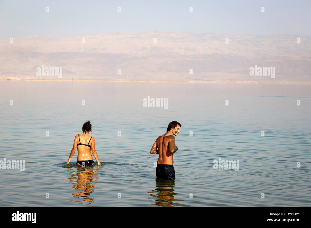 Mer Morte, en Israël. Banque D'Images