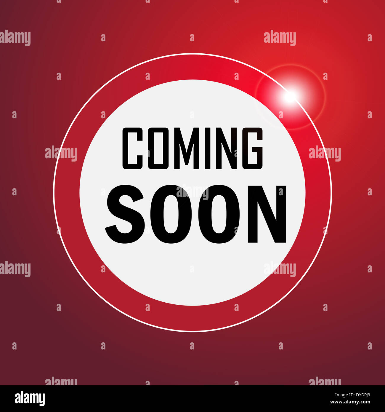 Cominng bientôt vectoriel Bannière pour Promotions Banque D'Images