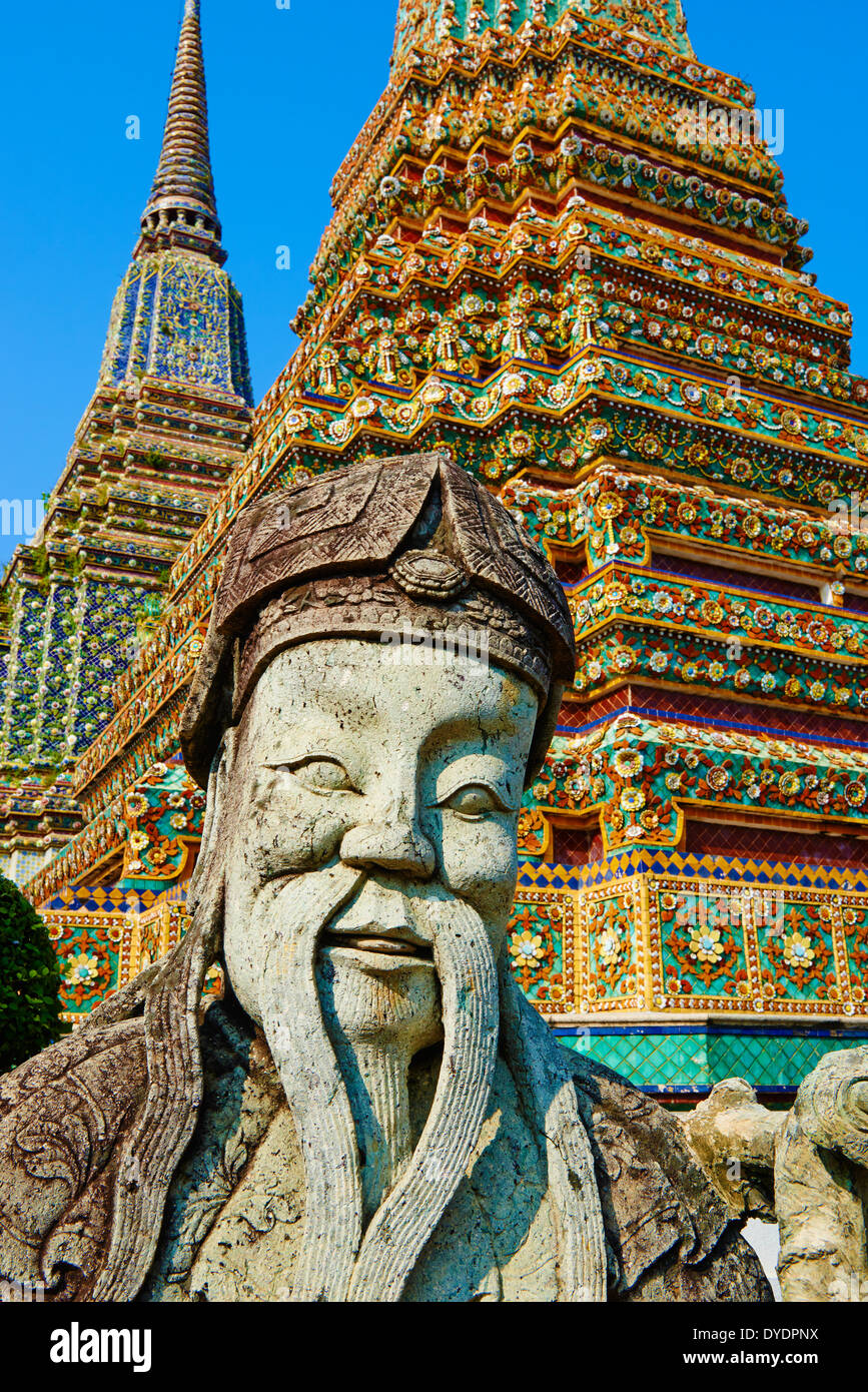 Thaïlande, Bangkok, Wat Pho, temple du Bouddha de couchage Banque D'Images