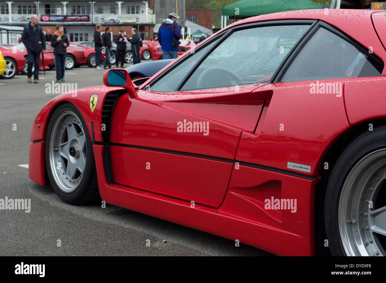 Brooklands, voiture italienne jour, Ferrari F40 Banque D'Images