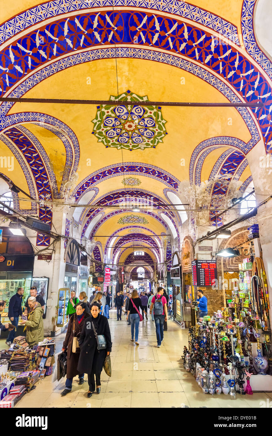 La partie ancienne du Grand Bazar (Kapaliçarsi), Istanbul, Turquie Banque D'Images
