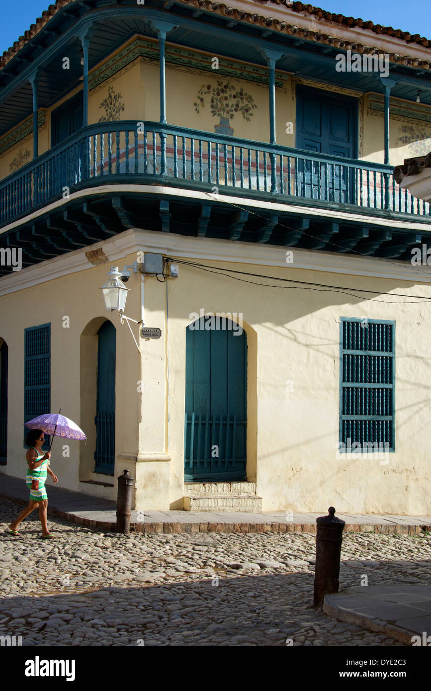Maison de l'Alderman Ortiz ancien bâtiment colonial centre historique Trinidad la province de Sancti Spiritus Cuba Banque D'Images