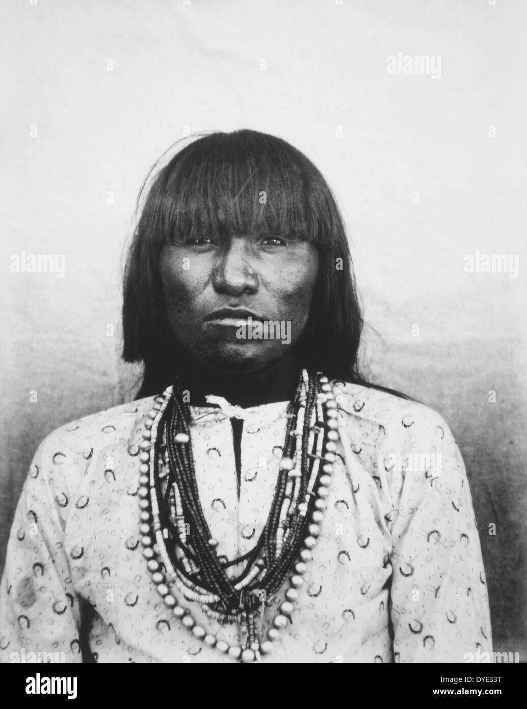 Homme Hopi, Portrait, Supawlavi, Arizona, Etats-Unis, vers 1900 Banque D'Images