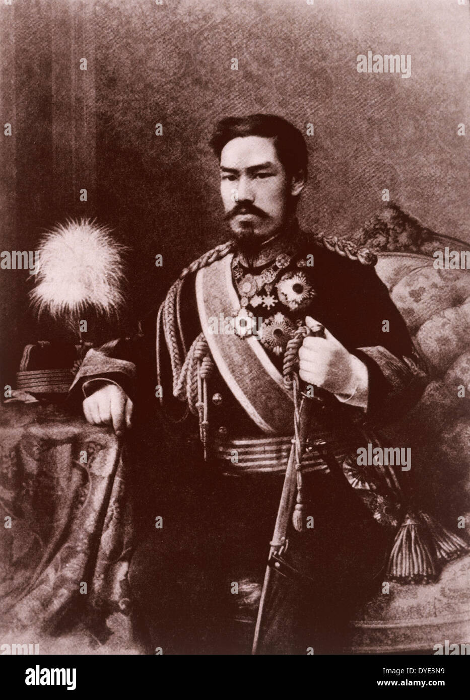 L'empereur Meiji (1852-1912), Empereur du Japon 1867-1912, Portrait, circa 1888 Banque D'Images