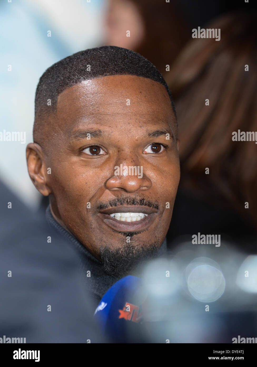 BERLIN, ALLEMAGNE, 15 avril 2014. Jamie Foxx assiste à la "The Amazing Spider-Man 2' Première mondiale dans le Sony Center sur la Potsdamer Platz, le 15 avril 2014 à Berlin, Allemagne. Credit : Janne Tervonen/Alamy Live News Banque D'Images