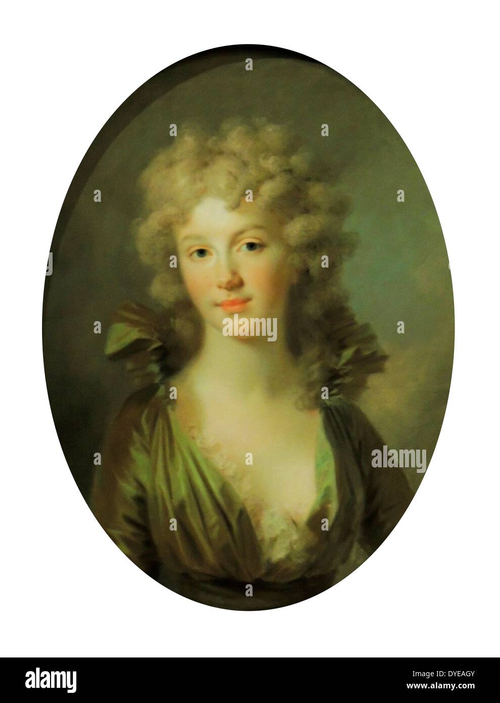Portrait par Johann Tischbein 1750-1812 de la princesse Frederica Louise Wilhelmine d'Orange-Nassau (28 novembre 1770 - 15 octobre 1819) était une princesse héréditaire de Brunswick ; mariée le 14 octobre 1790 à Prince Héréditaire Charles George Août de Brunswick-Wolfenbüttel (1766 - 20 septembre 1806). Elle était connue dans la famille en tant que 'Loulou'. Banque D'Images
