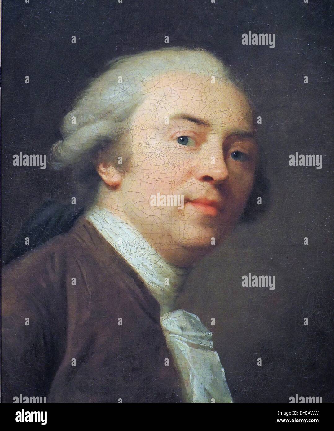 Autoportrait de Johann Friedrich August Tischbein (1750-1812) huile sur toile, 1782. Tischbein venait d'une famille d'artistes allemands et a été appelé le "Tischbein néerlandais'. Ce n'était pas seulement parce qu'il est né à Maastricht et a passé son enfance à La Haye, mais aussi parce qu'il dépeint la famille du stathouder dans les années 1780. Son élégant distinctives ont été universellement admiré. Banque D'Images