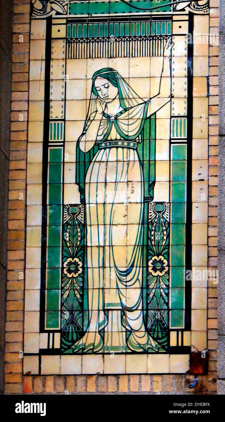 L'Amsterdam American Hotel a été construit en 1900 et est officiellement inscrit comme un monument. Le design art déco de l'Amsterdam American Hotel et ses vitraux donnent à l'hôtel son caractère unique. Banque D'Images