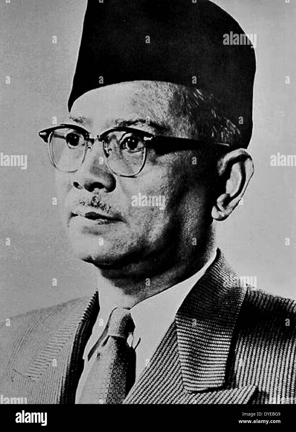 Tunku Abdul Rahman 1903 -1990 a été Premier Ministre de la Fédération de Malaisie à partir de 1955, et le premier Premier Ministre de l'indépendance en 1957. Il est resté comme le premier ministre l'après Sabah, Sarawak, Singapour et a joint la fédération en 1963 pour former la Malaisie. Banque D'Images