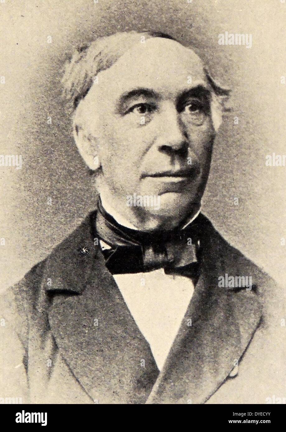 Illustration de Jørgen Moe, un folkloriste norvégien, évêque et auteur. Datée 1875 Banque D'Images