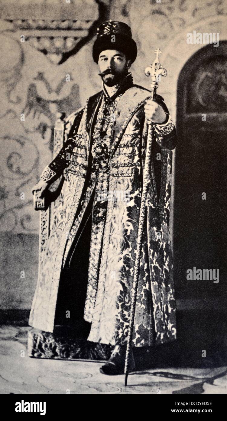 Le Tsar Nicolas II de Russie, le dernier empereur de Russie et a décidé à partir de novembre 1894 jusqu'à son abdication forcée en mars 1917. En date du 1894. Banque D'Images