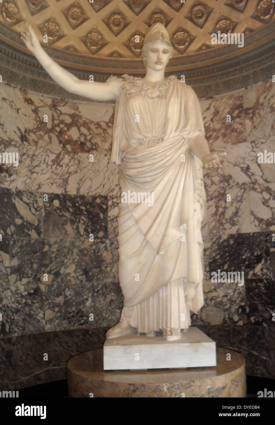 Statue en marbre de la Déesse Athéna 1020 B.C. Banque D'Images