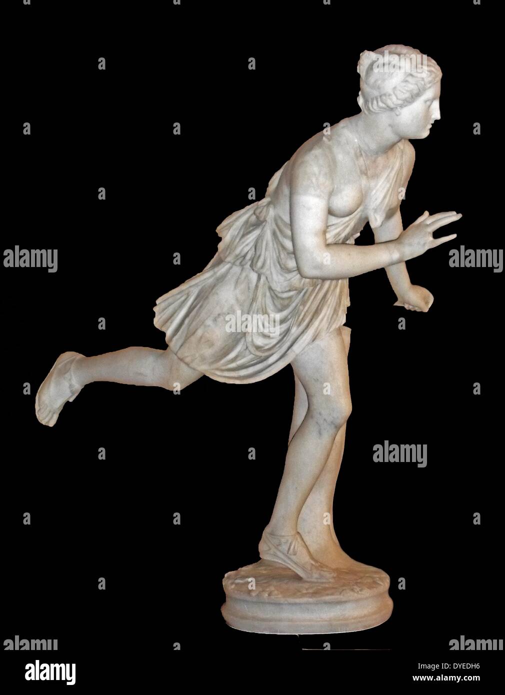 Statue en marbre de Atlanta 1 siècle avant J.-C. Un personnage dans la mythologie grecque, une vierge chasseresse, refuse de se marier, et aimé par le héros Meleager. Banque D'Images