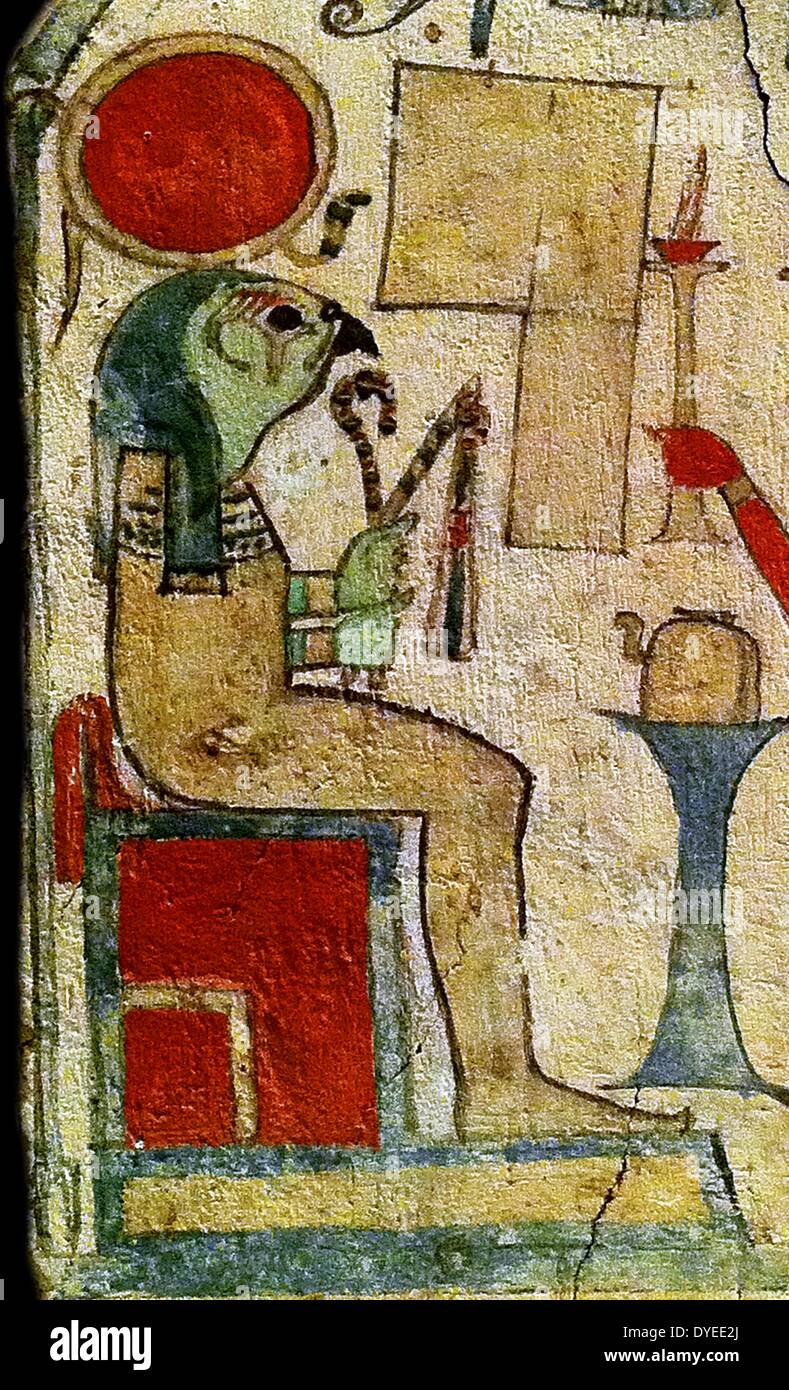 La stèle funéraire en bois partielle 1070 B.C. Banque D'Images