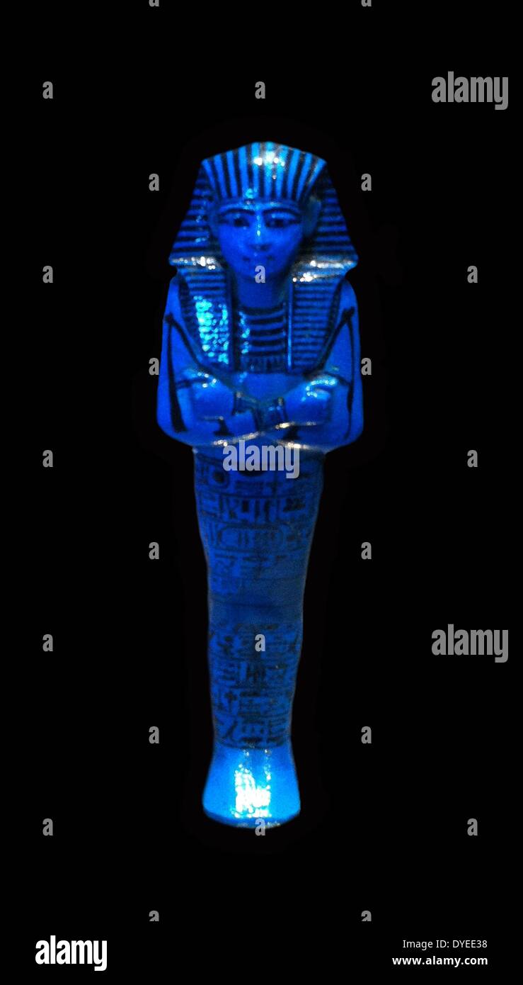 Shawabti de Seti I 1290 faïence bleue de la Colombie-Britannique figure funéraire Egypte Banque D'Images