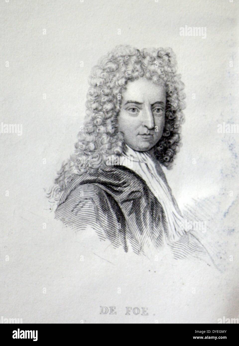 Daniel Defoe (1660 - 1731) né Daniel Foe, était un négociant anglais, écrivain, journaliste, pamphlétaire et espion, maintenant le plus célèbre pour son roman Robinson Crusoé. Banque D'Images