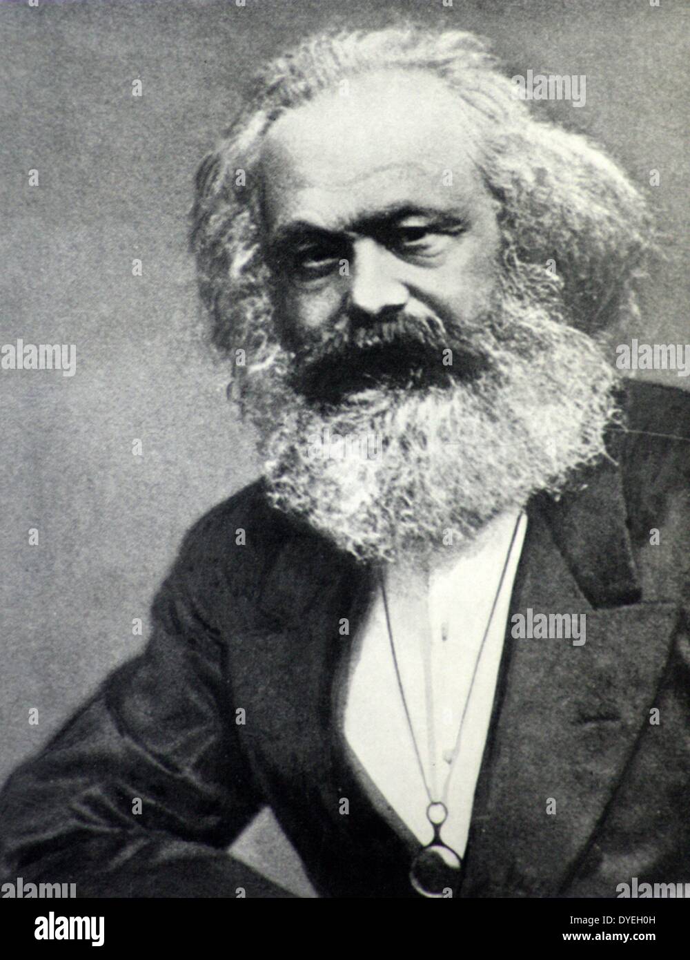 Karl Heinrich Marx, (1818-1883) était un philosophe, économiste, sociologue, historien et journaliste socialiste révolutionnaire. Banque D'Images