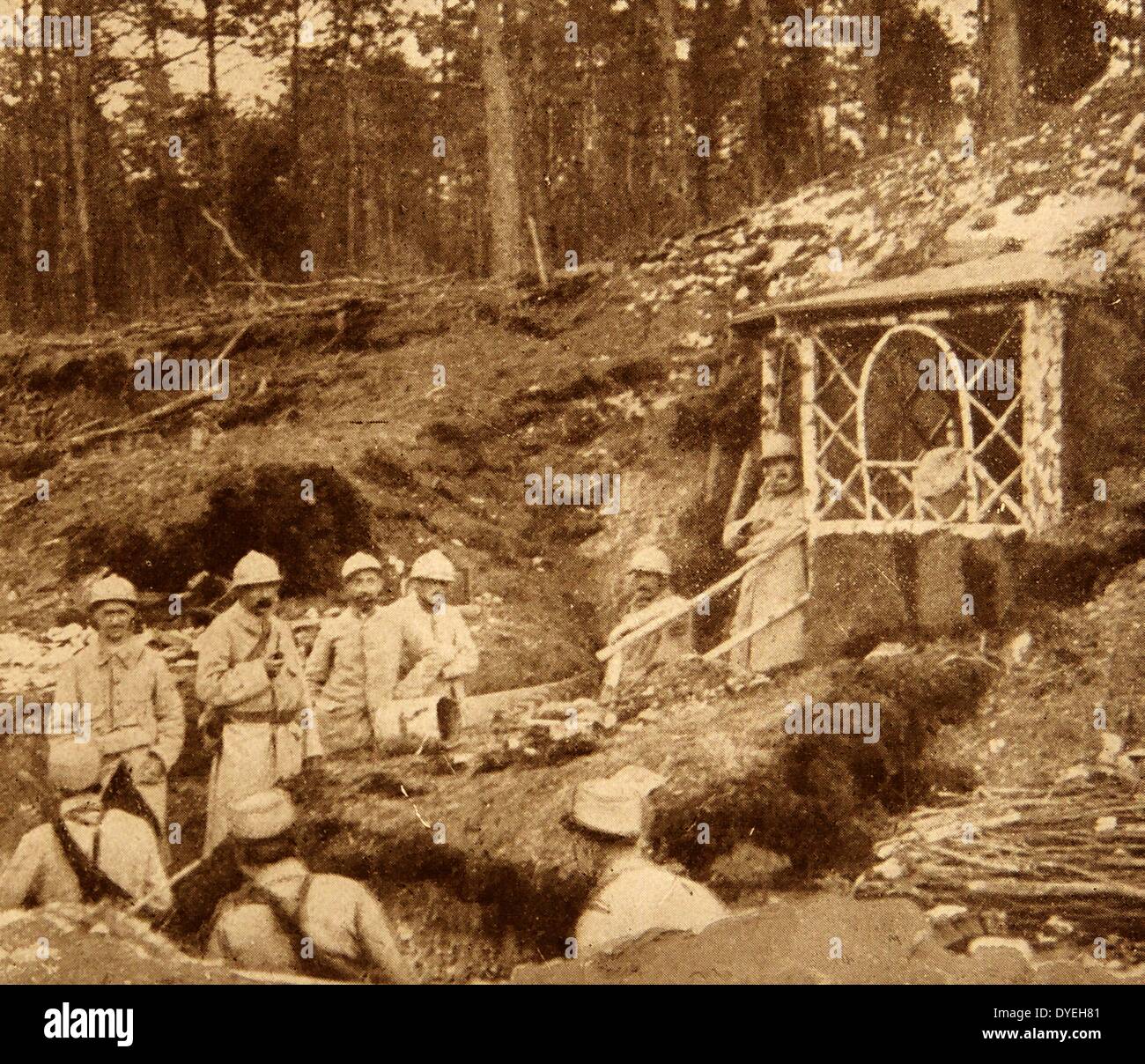 La Seconde Guerre mondiale 1 - une mare-réservoir pour les officiers allemands 1915 Banque D'Images