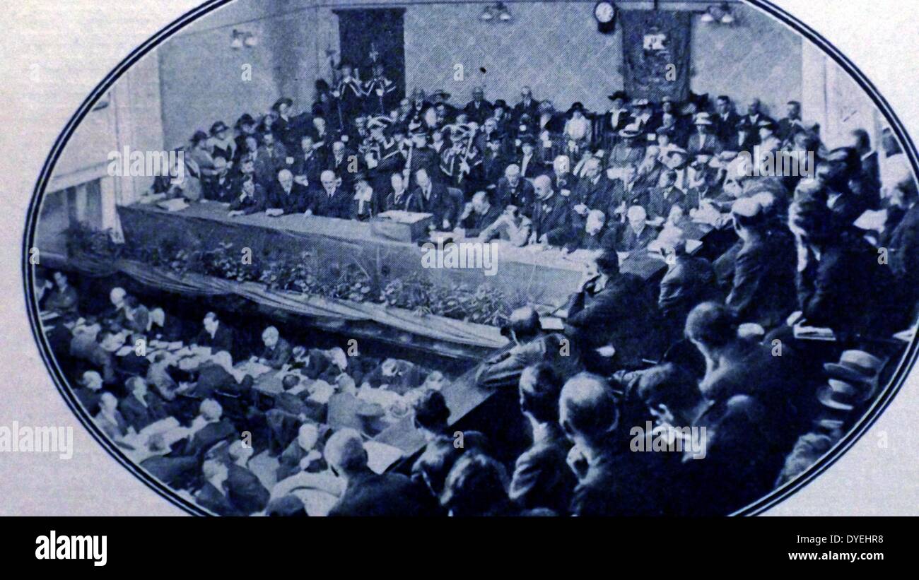 Trades Union Congress au Derby, Angleterre 1918 Banque D'Images