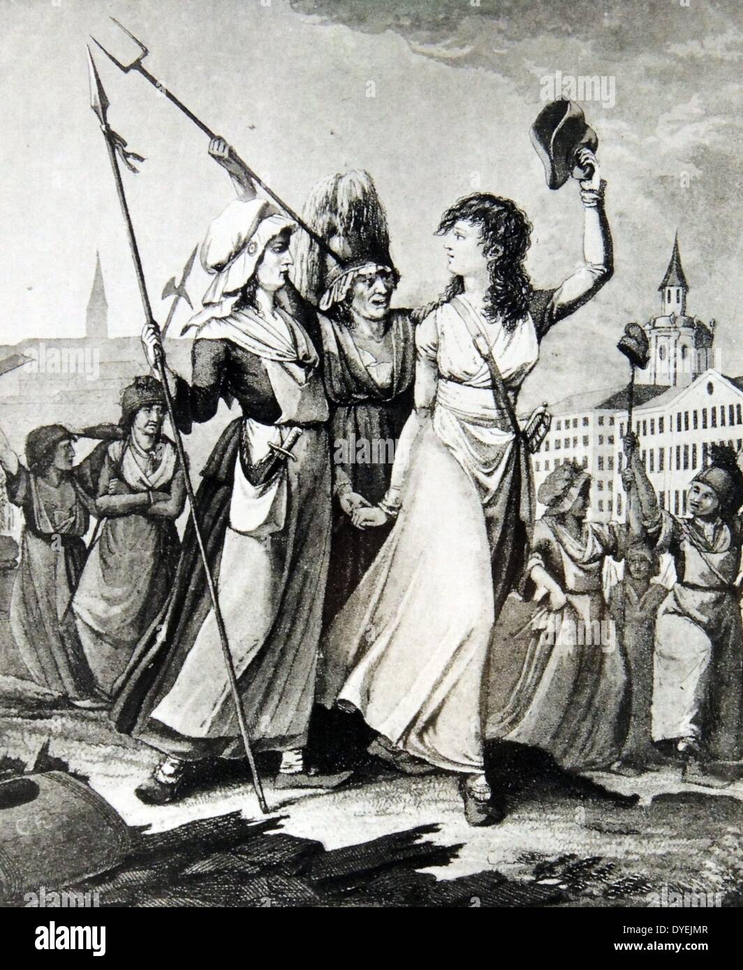 Poisardes parisiennes 1789. La Marche des femmes sur Versailles, également  connu sous le nom de Mars, octobre les journées d'octobre, ou tout  simplement la marche sur Versailles, a été l'un des plus