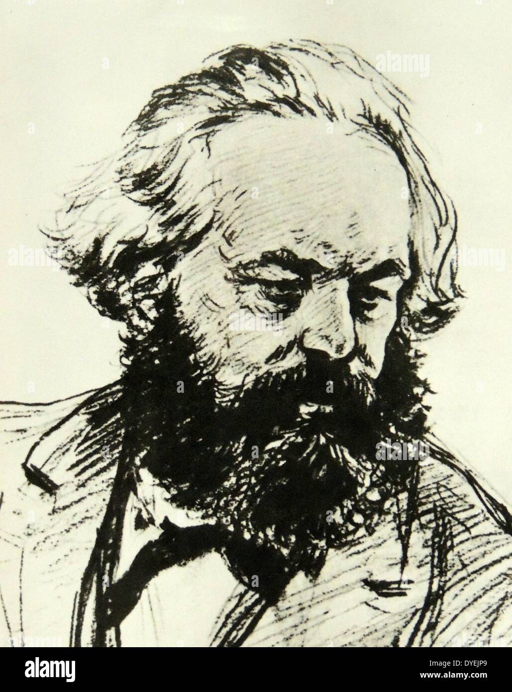 Karl Marx (5 mai 1818 - 14 mars 1883) était un philosophe, économiste, sociologue, historien, journaliste et socialiste révolutionnaire. Banque D'Images