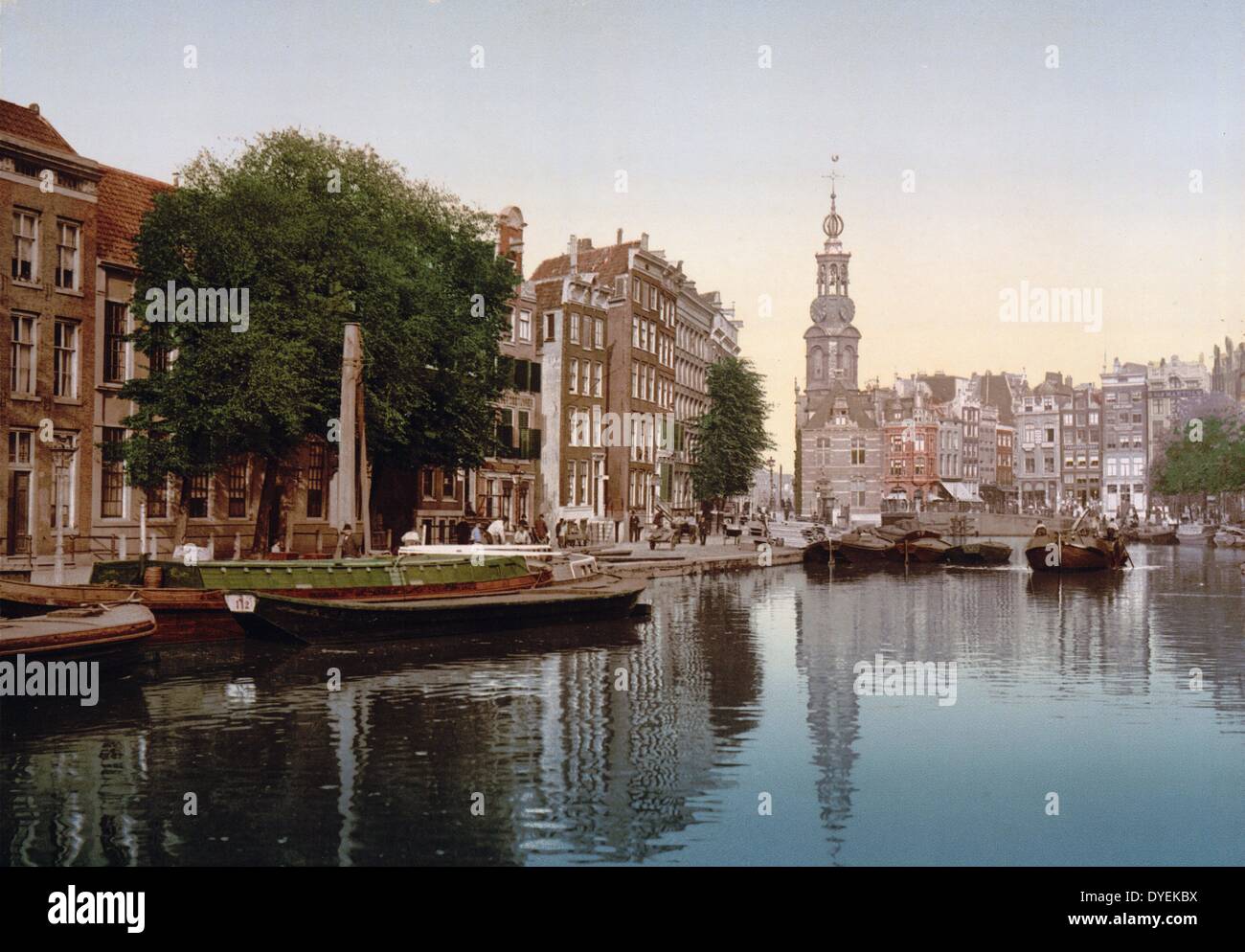 Mint Tower, Amsterdam, Hollande entre 1890 et 1900. Banque D'Images