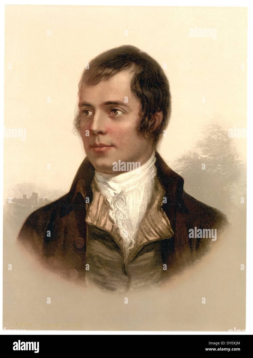 Portrait de Robert Burns, Ayr, Ecosse entre 1890 et 1900. Banque D'Images