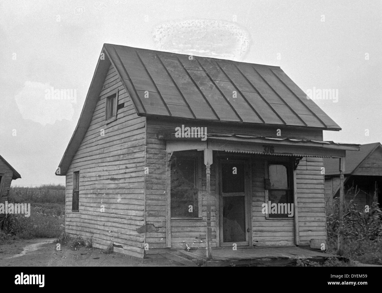 En l'Habitant de Circleville's Hooverville, centre de l'Ohio. L'été 1938. Banque D'Images