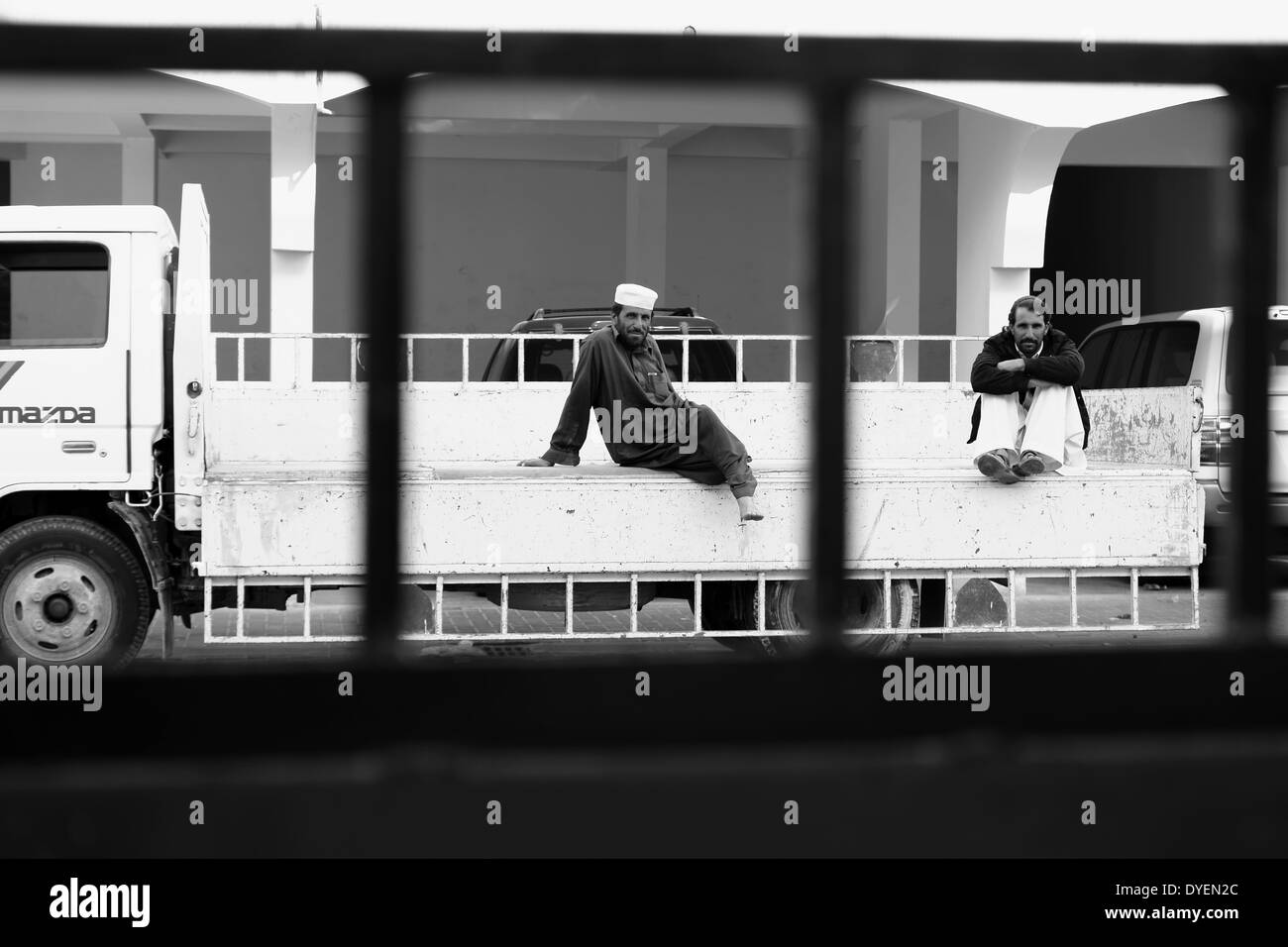 Travail à Doha , Qatar , Najma. La plupart de ces efforts paient leurs sponsors un frais mensuel pour être en mesure de travailler au Qatar. Banque D'Images