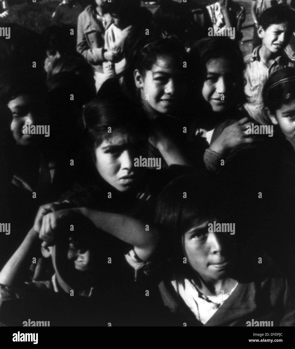 Les ramasseurs de pois' les enfants, Nipomo, Californie 19350101 Banque D'Images
