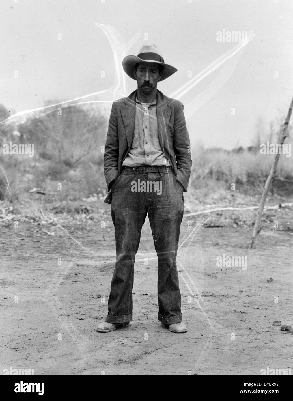 Agent de terrain mexicain, père de six enfants. Imperial Valley, dans le Comté de Riverside, Californie par Dorothea Lange 1895-1965, en date du 19350101 Banque D'Images